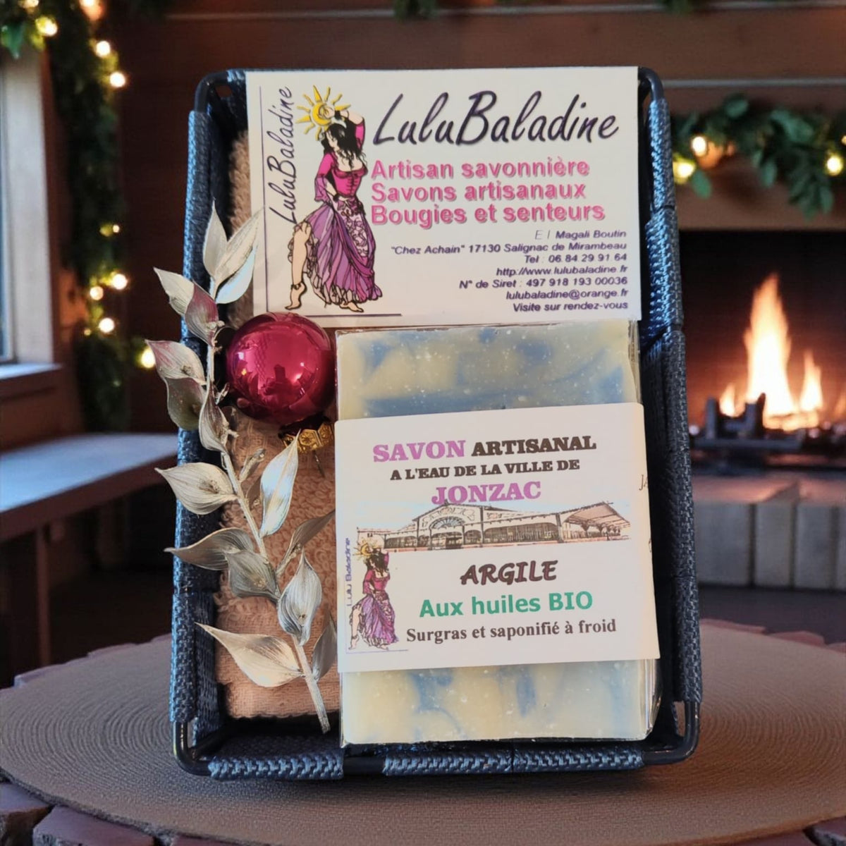 Coffret 1 savon dans une panière decorez
