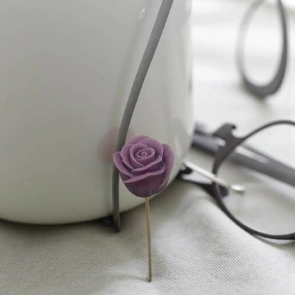 Rose vieux rose en cire artisanale, fleur décorative douce et romantique dans un décor cosy – Lulu Baladine